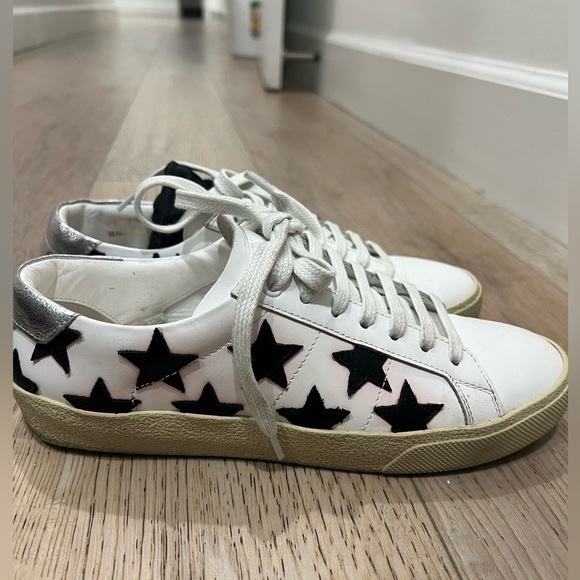 Saint Laurent Leather SL/06 Low-Top Star Sneakers in size 37 - Picture 8 of 13